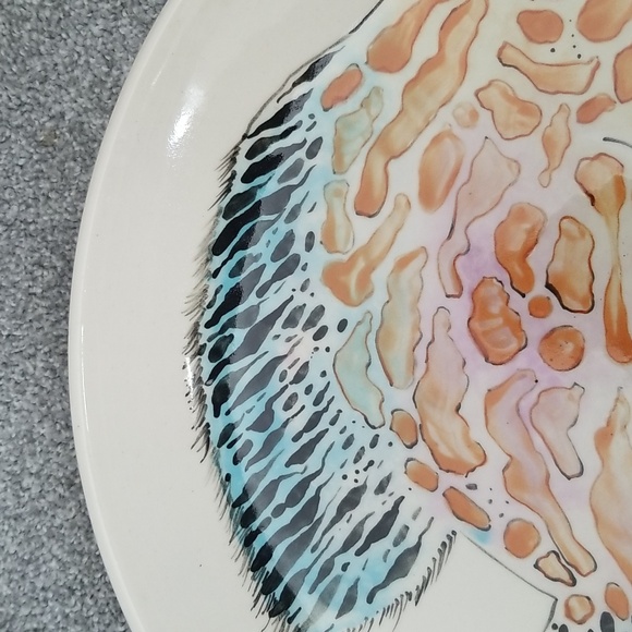 Mei Ming Ware Big Fish Home Decor Plate 16" Dia. Adorable Seaside Appropriate - Picture 6 of 10